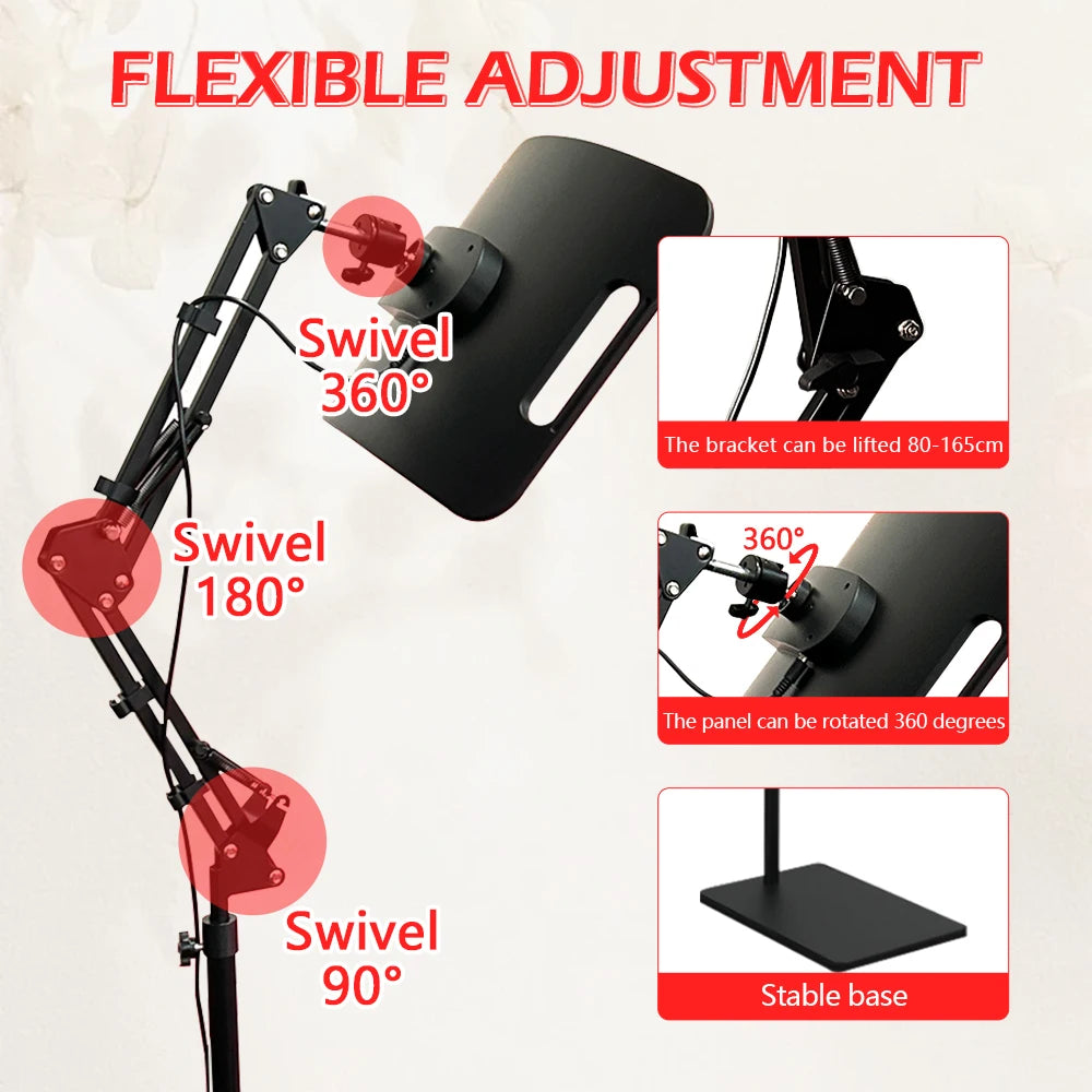 Red Light Therapy Lamp Infrared Light Therapy with Stand 660nm Redlight and 850nm Near Infrared Light Device for Body