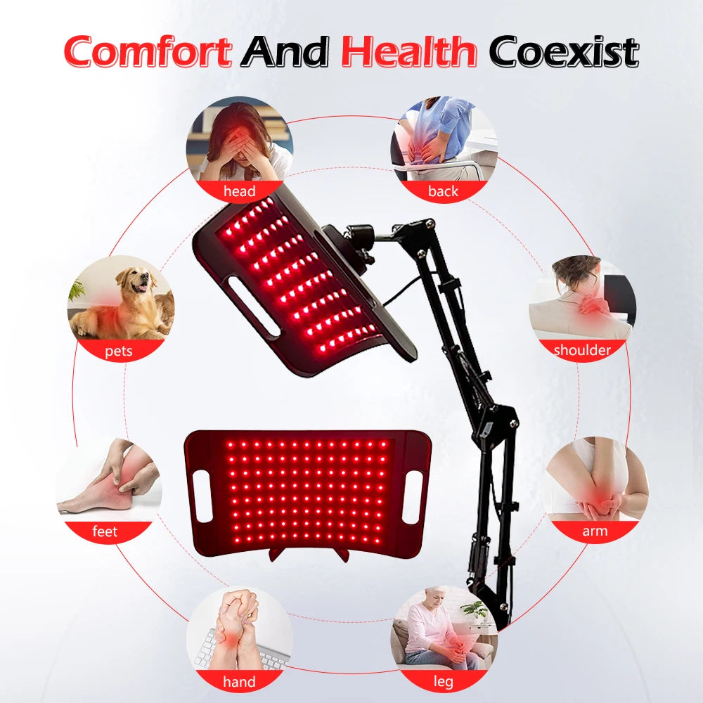 Red Light Therapy Lamp Infrared Light Therapy with Stand 660nm Redlight and 850nm Near Infrared Light Device for Body
