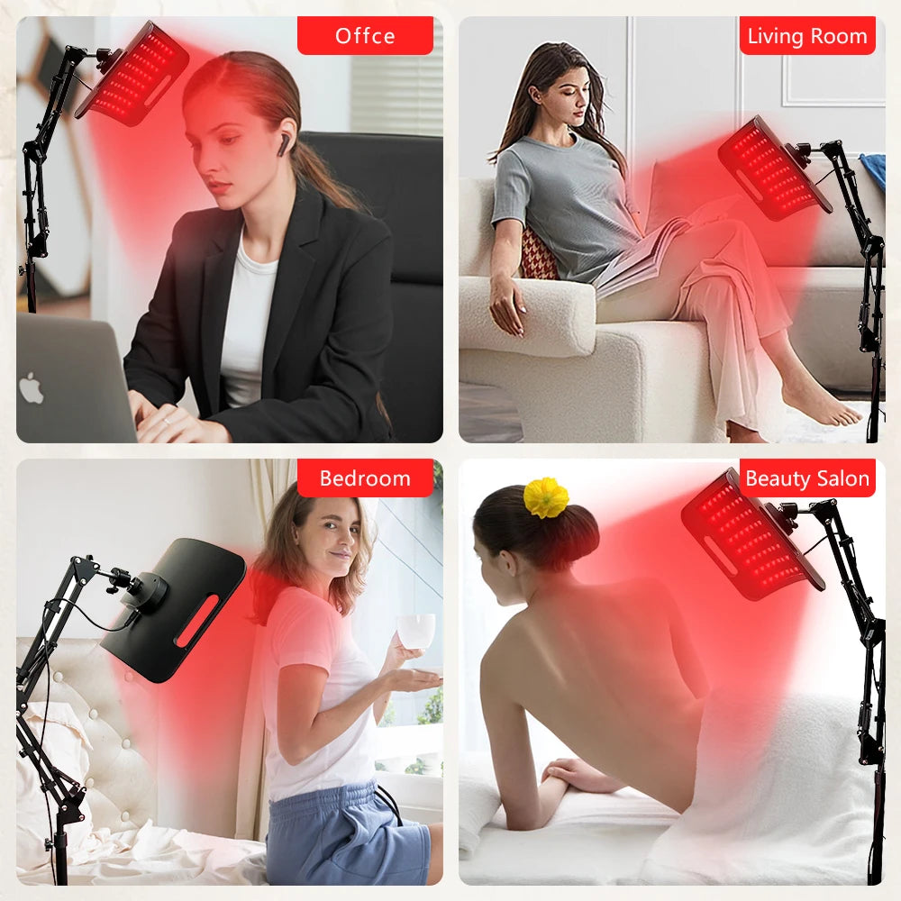 Red Light Therapy Lamp Infrared Light Therapy with Stand 660nm Redlight and 850nm Near Infrared Light Device for Body